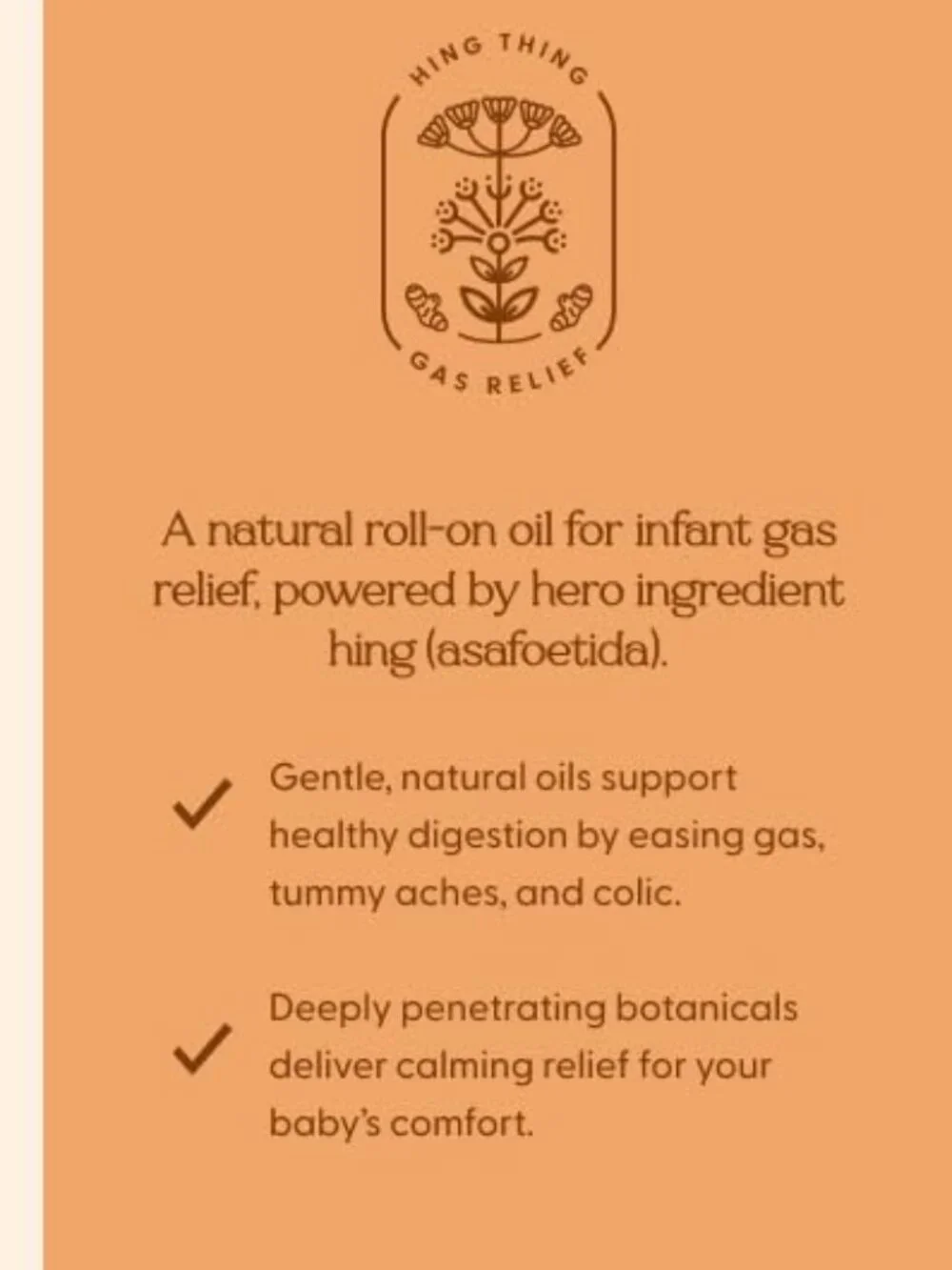 NEW Sage Baby Co Hing Thing Natural Belly Comfort Roll On Fennel Oil mess free